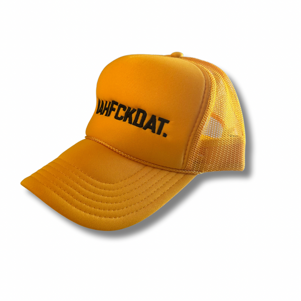 NAHFCKDAT Trucker Hat - Gold