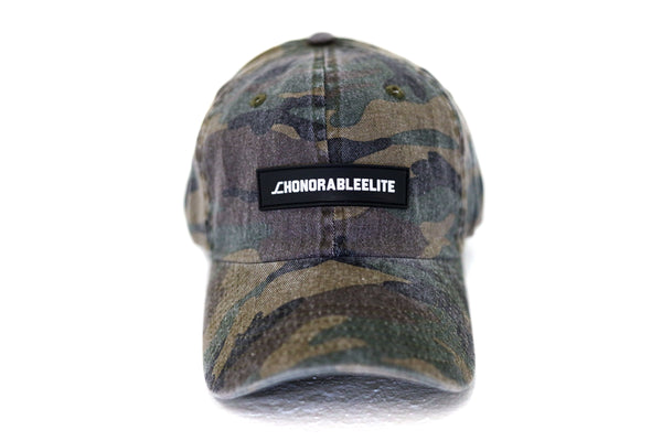 Elite Cap Rubber Logo- Camo